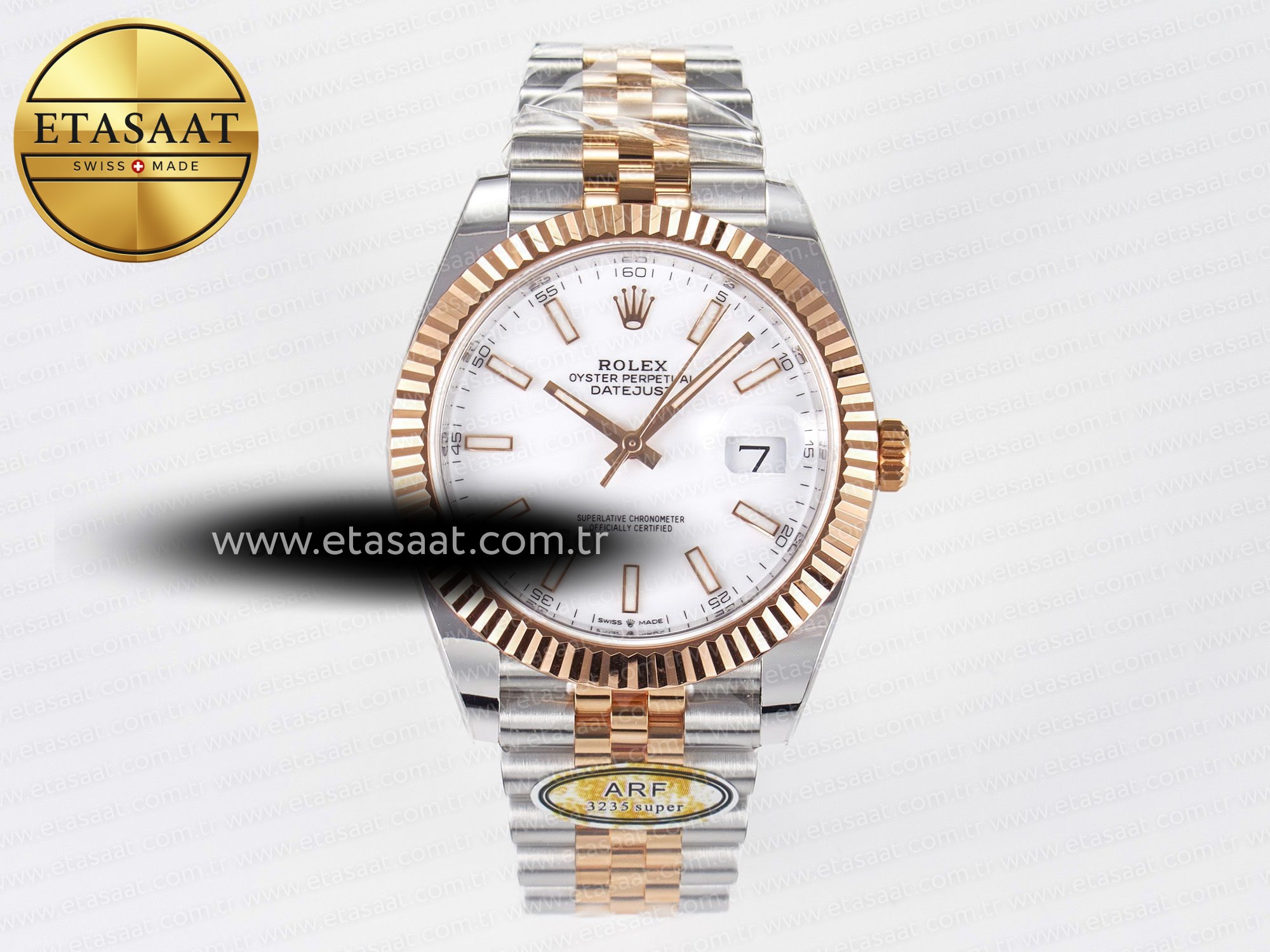 DateJust 41 126331 ARF 1:1 Best Edition 904L Steel White Dial on SS/RG Jubilee Bracelet SH3235(Gain Weight) - Resim 3 Rolex DateJust 41 126331 ARF 1:1 Best Edition 904L Steel White Dial on SS/RG Jubilee Bracelet SH3235(Gain Weight) - Görsel 3