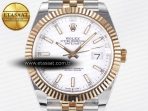 Rolex DateJust 41 126331 ARF 1:1 Best Edition 904L Steel White Dial on SS/RG Jubilee Bracelet SH3235(Gain Weight) - Görsel 4