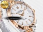Rolex DateJust 41 126331 ARF 1:1 Best Edition 904L Steel White Dial on SS/RG Jubilee Bracelet SH3235(Gain Weight) - Görsel 5