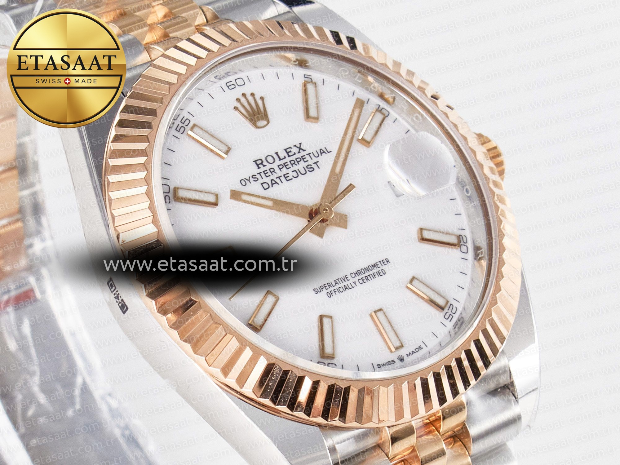 DateJust 41 126331 ARF 1:1 Best Edition 904L Steel White Dial on SS/RG Jubilee Bracelet SH3235(Gain Weight) - Resim 5 Rolex DateJust 41 126331 ARF 1:1 Best Edition 904L Steel White Dial on SS/RG Jubilee Bracelet SH3235(Gain Weight) - Görsel 5