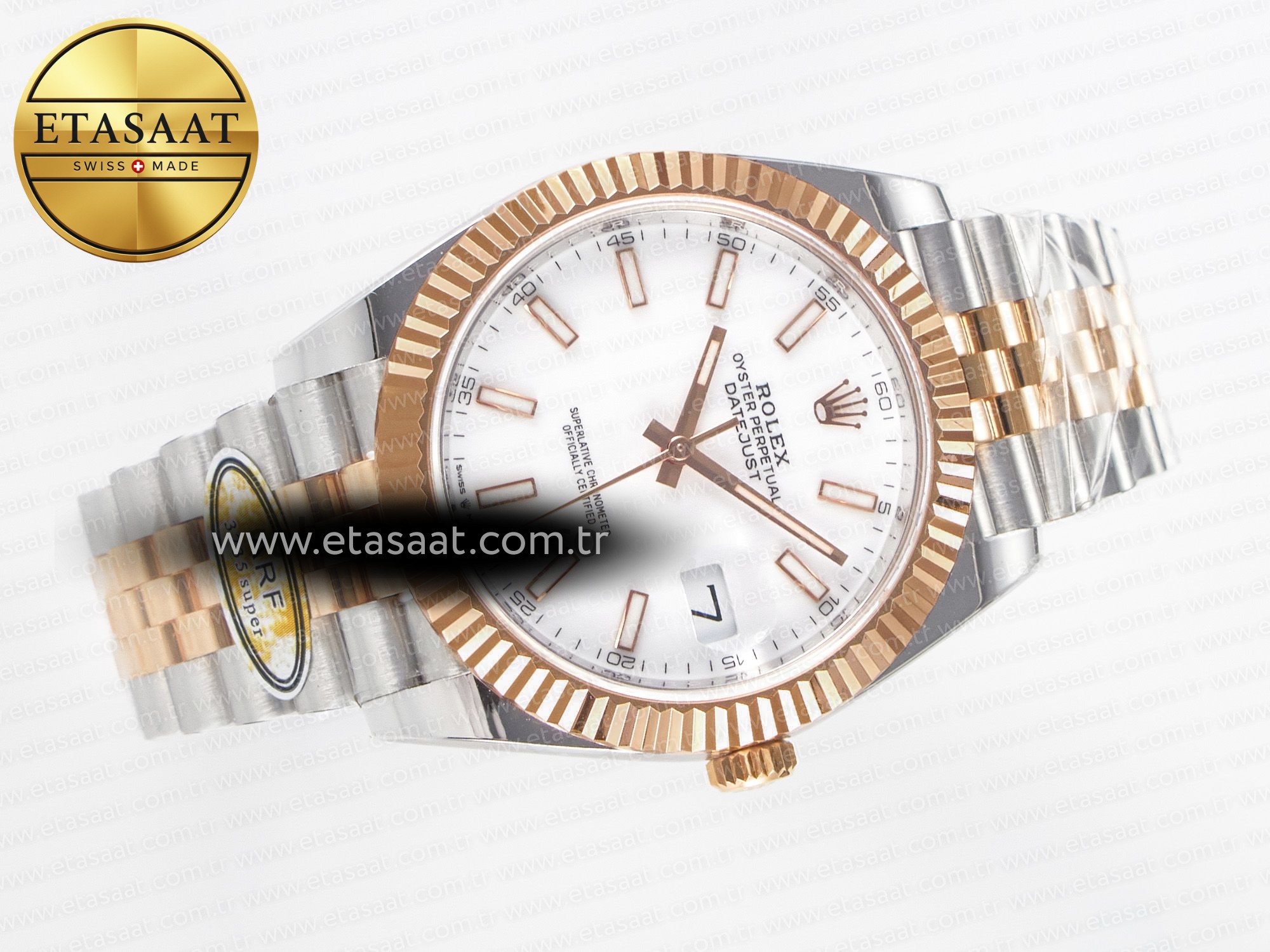 DateJust 41 126331 ARF 1:1 Best Edition 904L Steel White Dial on SS/RG Jubilee Bracelet SH3235(Gain Weight) - Resim 8 Rolex DateJust 41 126331 ARF 1:1 Best Edition 904L Steel White Dial on SS/RG Jubilee Bracelet SH3235(Gain Weight) - Görsel 8