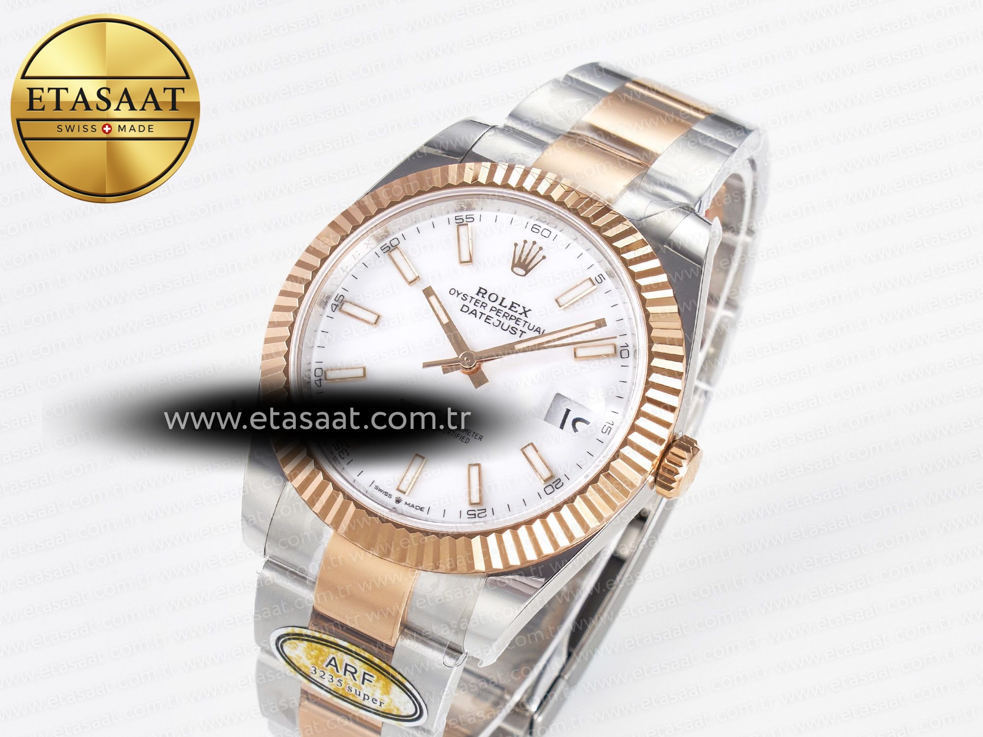 DateJust 41 126331 ARF 1:1 Best Edition 904L Steel White Dial on SS/RG Oyster Bracelet SH3235(Gain Weight) - Resim 1 Rolex DateJust 41 126331 ARF 1:1 Best Edition 904L Steel White Dial on SS/RG Oyster Bracelet SH3235(Gain Weight) - Görsel 1