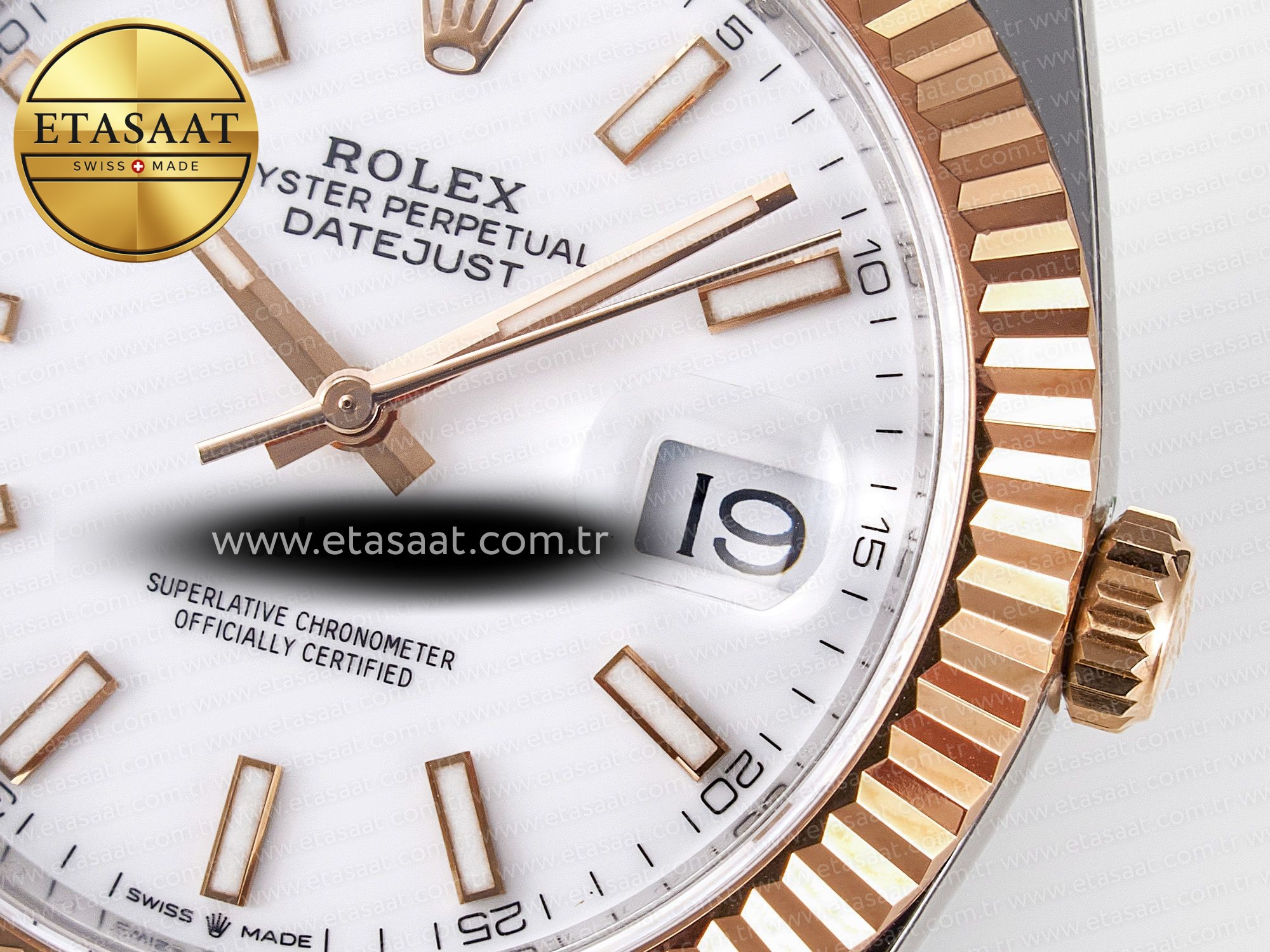DateJust 41 126331 ARF 1:1 Best Edition 904L Steel White Dial on SS/RG Oyster Bracelet SH3235(Gain Weight) - Resim 12 Rolex DateJust 41 126331 ARF 1:1 Best Edition 904L Steel White Dial on SS/RG Oyster Bracelet SH3235(Gain Weight) - Görsel 12