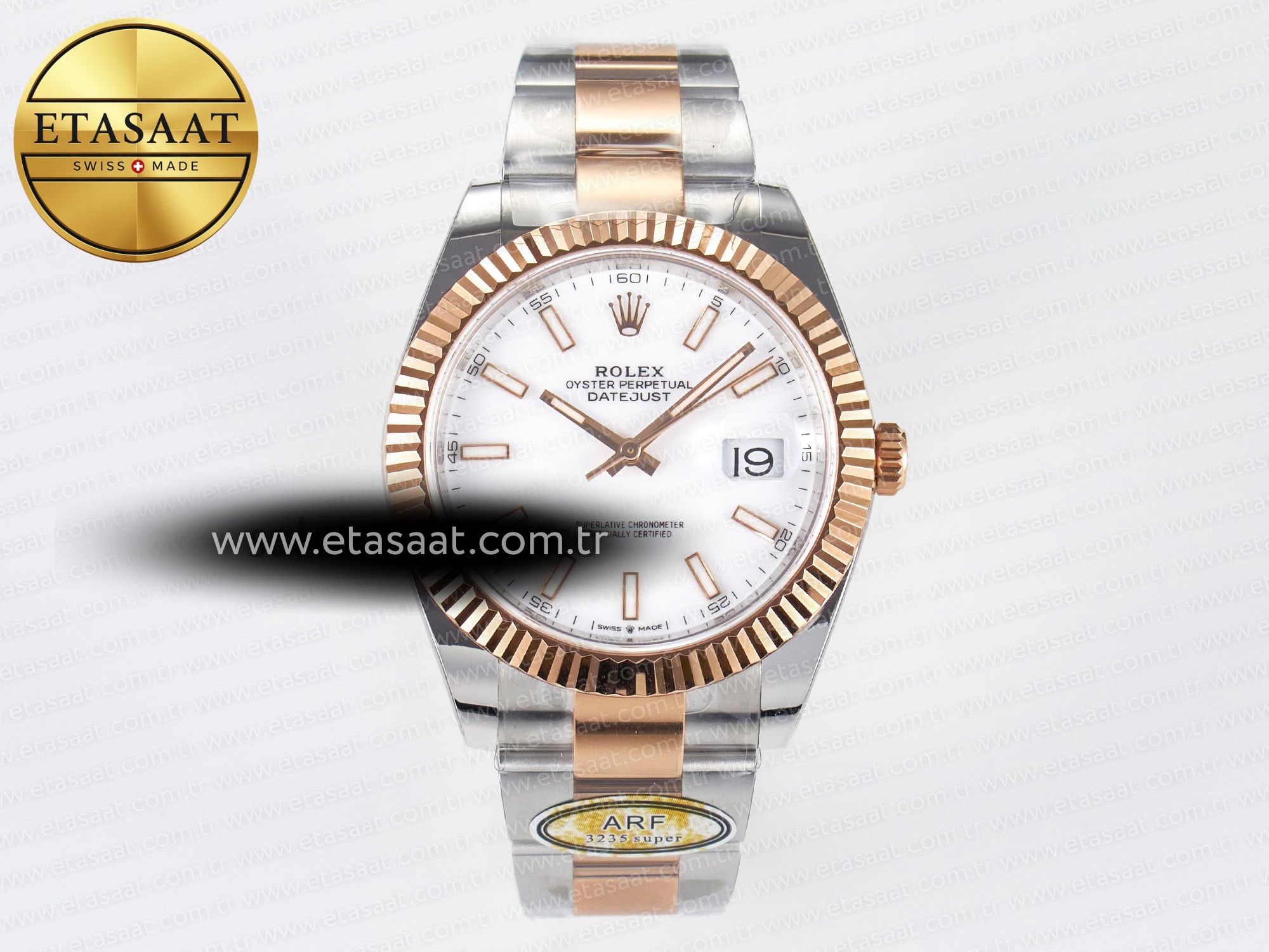 DateJust 41 126331 ARF 1:1 Best Edition 904L Steel White Dial on SS/RG Oyster Bracelet SH3235(Gain Weight) - Resim 3 Rolex DateJust 41 126331 ARF 1:1 Best Edition 904L Steel White Dial on SS/RG Oyster Bracelet SH3235(Gain Weight) - Görsel 3