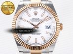 Rolex DateJust 41 126331 ARF 1:1 Best Edition 904L Steel White Dial on SS/RG Oyster Bracelet SH3235(Gain Weight) - Görsel 4