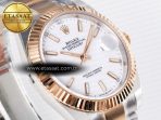 Rolex DateJust 41 126331 ARF 1:1 Best Edition 904L Steel White Dial on SS/RG Oyster Bracelet SH3235(Gain Weight) - Görsel 5
