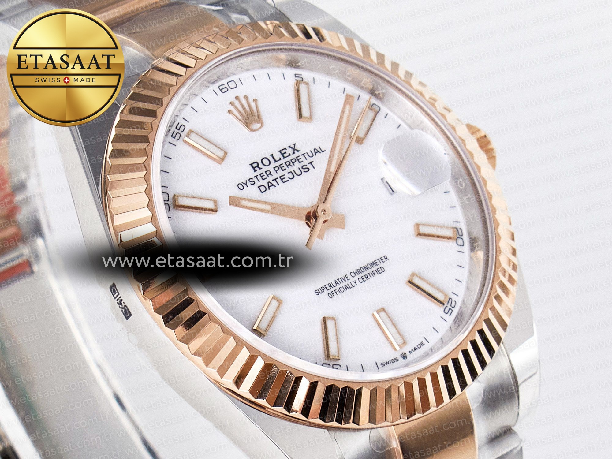 DateJust 41 126331 ARF 1:1 Best Edition 904L Steel White Dial on SS/RG Oyster Bracelet SH3235(Gain Weight) - Resim 5 Rolex DateJust 41 126331 ARF 1:1 Best Edition 904L Steel White Dial on SS/RG Oyster Bracelet SH3235(Gain Weight) - Görsel 5