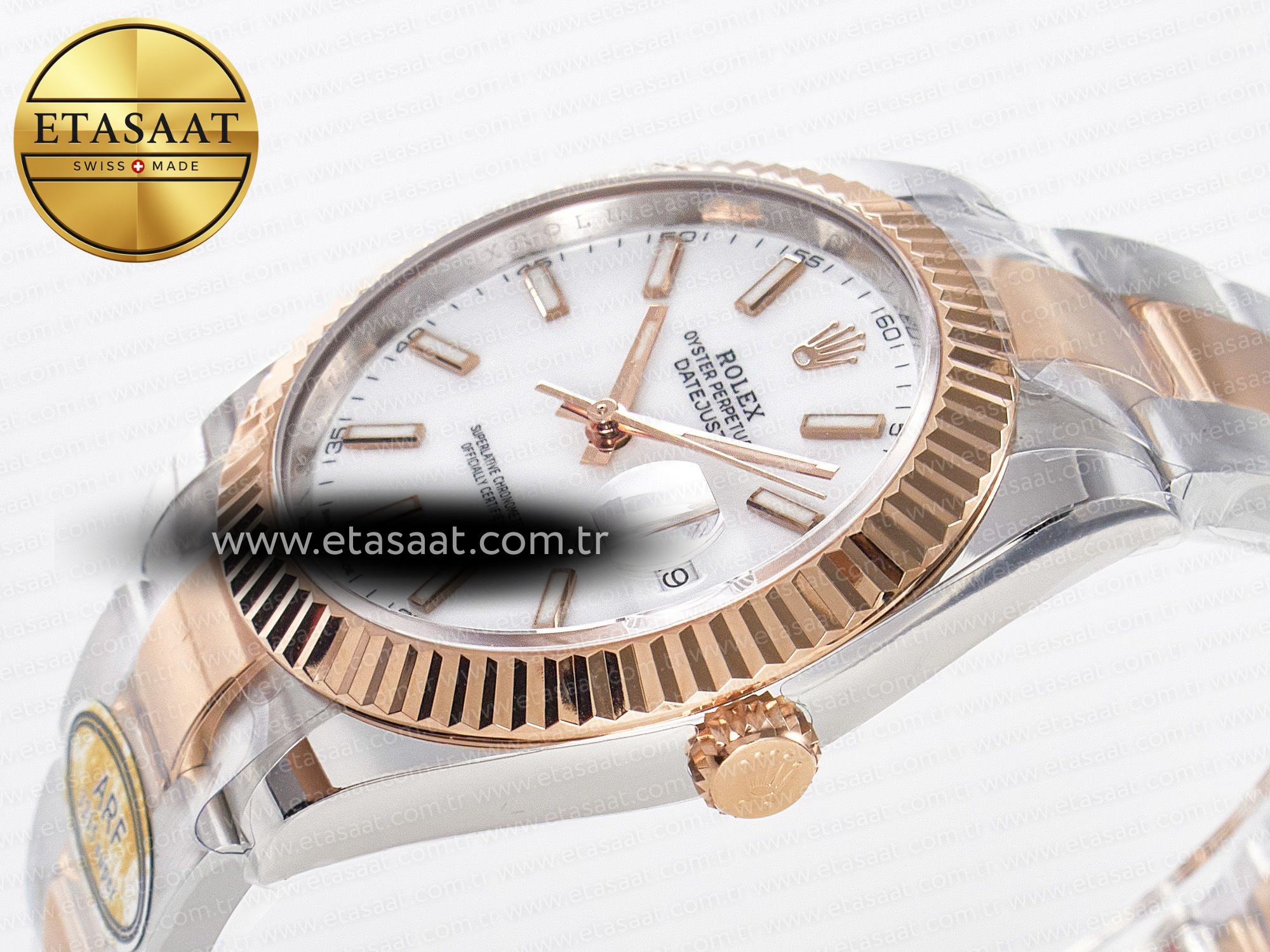 DateJust 41 126331 ARF 1:1 Best Edition 904L Steel White Dial on SS/RG Oyster Bracelet SH3235(Gain Weight) - Resim 6 Rolex DateJust 41 126331 ARF 1:1 Best Edition 904L Steel White Dial on SS/RG Oyster Bracelet SH3235(Gain Weight) - Görsel 6
