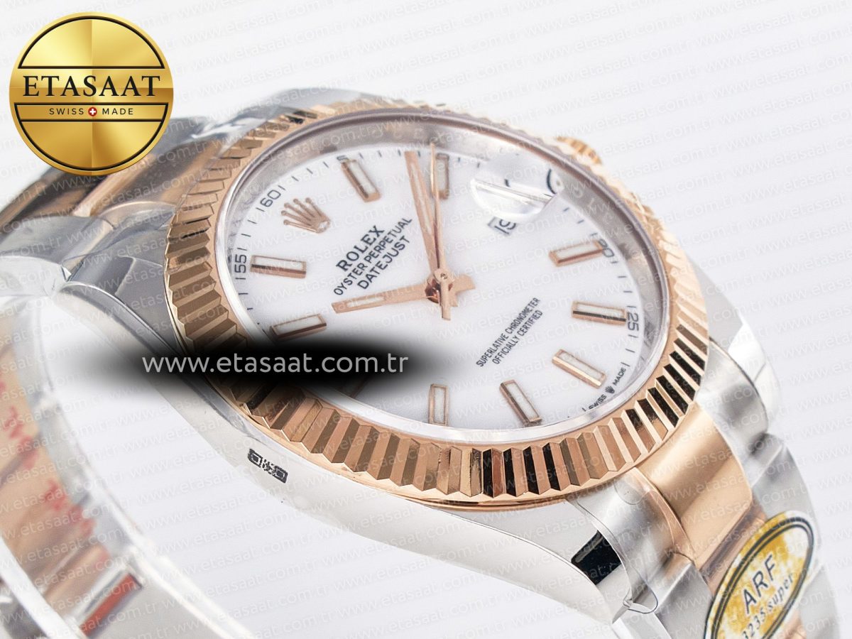 Rolex DateJust 41 126331 ARF 1:1 Best Edition 904L Steel White Dial on SS/RG Oyster Bracelet SH3235（Gain Weight） - Görsel 7