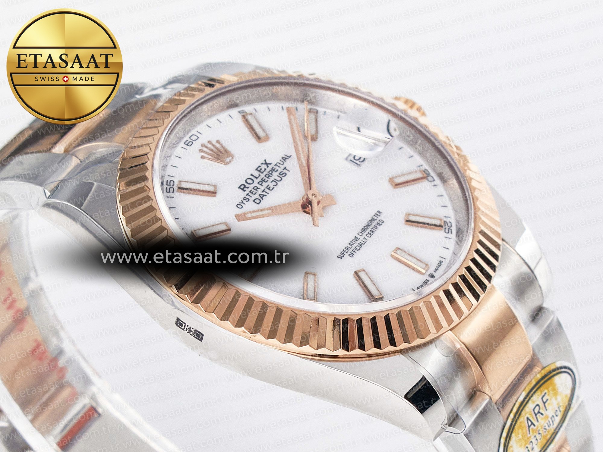 DateJust 41 126331 ARF 1:1 Best Edition 904L Steel White Dial on SS/RG Oyster Bracelet SH3235(Gain Weight) - Resim 7 Rolex DateJust 41 126331 ARF 1:1 Best Edition 904L Steel White Dial on SS/RG Oyster Bracelet SH3235(Gain Weight) - Görsel 7