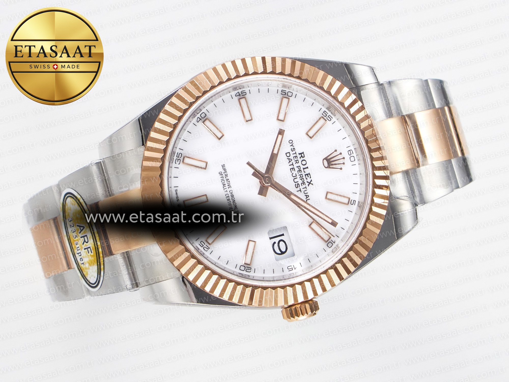 DateJust 41 126331 ARF 1:1 Best Edition 904L Steel White Dial on SS/RG Oyster Bracelet SH3235(Gain Weight) - Resim 8 Rolex DateJust 41 126331 ARF 1:1 Best Edition 904L Steel White Dial on SS/RG Oyster Bracelet SH3235(Gain Weight) - Görsel 8
