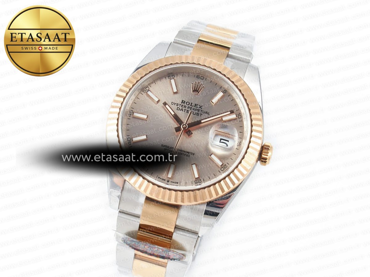 Rolex DateJust 41 126331 Clean 904L SS/RG 1:1 Best Edition Champagne Dial on Oyster Bracelet VR3235 - Görsel 1
