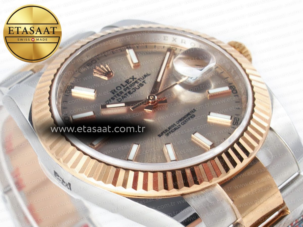 Rolex DateJust 41 126331 Clean 904L SS/RG 1:1 Best Edition Champagne Dial on Oyster Bracelet VR3235 - Görsel 7