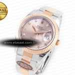 Rolex DateJust 41 126331 Clean 904L SS/RG 1:1 Best Edition Rose Gold Diamond Dial on Oyster Bracelet VR3235