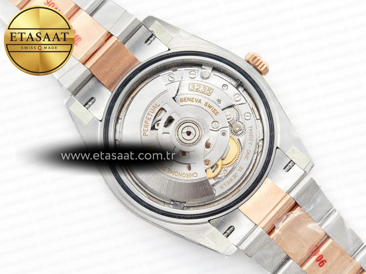 Rolex DateJust 41 126331 Clean 904L SS/RG 1:1 Best Edition Rose Gold Diamond Dial on Oyster Bracelet VR3235 - Görsel 19