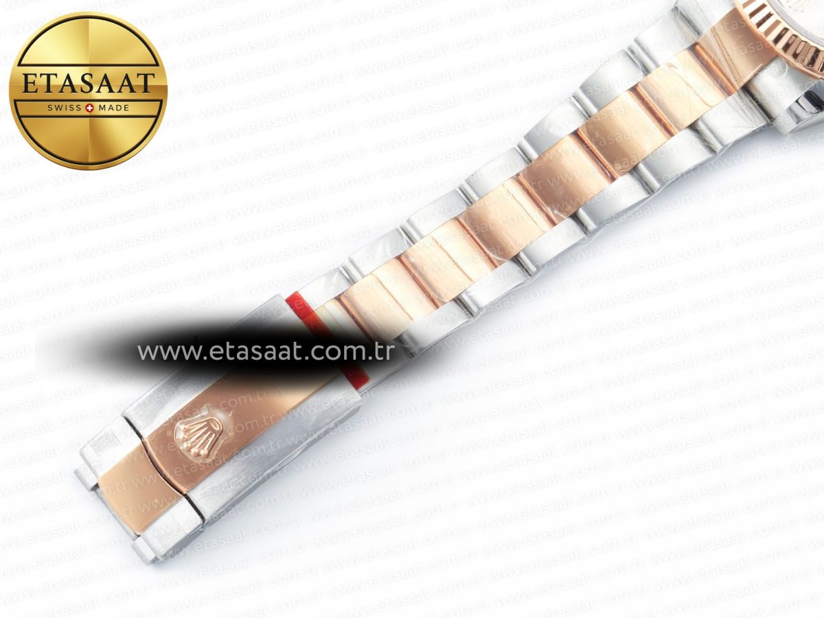 Rolex DateJust 41 126331 Clean 904L SS/RG 1:1 Best Edition Rose Gold Diamond Dial on Oyster Bracelet VR3235 - Görsel 27