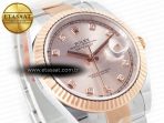 Rolex DateJust 41 126331 Clean 904L SS/RG 1:1 Best Edition Rose Gold Diamond Dial on Oyster Bracelet VR3235 - Görsel 5