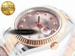 Rolex DateJust 41 126331 Clean 904L SS/RG 1:1 Best Edition Rose Gold Diamond Dial on Oyster Bracelet VR3235 - Görsel 6