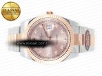 Rolex DateJust 41 126331 Clean 904L SS/RG 1:1 Best Edition Rose Gold Diamond Dial on Oyster Bracelet VR3235 - Görsel 9