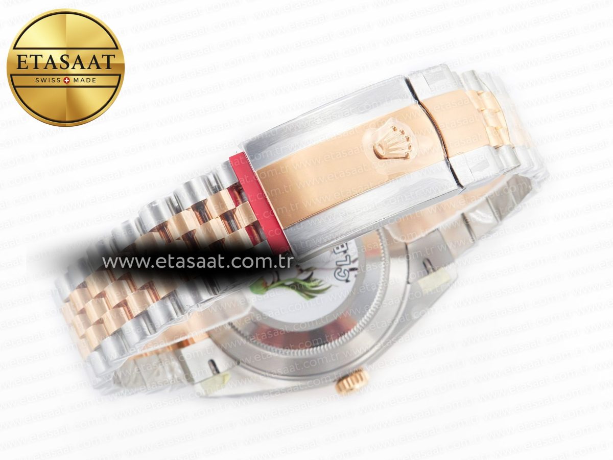 Rolex DateJust 41 126331 Clean 904L SS/RG 1:1 Best Edition Rose Gold Diamond Dial on SS/RG Jubilee Bracelet VR3235 - Görsel 16