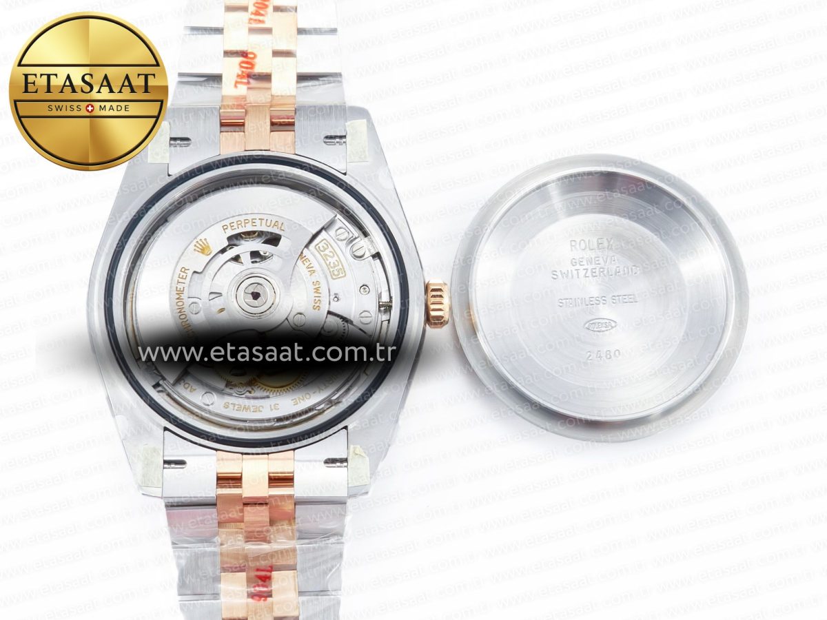 Rolex DateJust 41 126331 Clean 904L SS/RG 1:1 Best Edition Rose Gold Diamond Dial on SS/RG Jubilee Bracelet VR3235 - Görsel 18