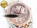 Rolex DateJust 41 126331 Clean 904L SS/RG 1:1 Best Edition Rose Gold Diamond Dial on SS/RG Jubilee Bracelet VR3235 - Görsel 5
