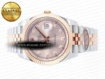 Rolex DateJust 41 126331 Clean 904L SS/RG 1:1 Best Edition Rose Gold Diamond Dial on SS/RG Jubilee Bracelet VR3235 - Görsel 9