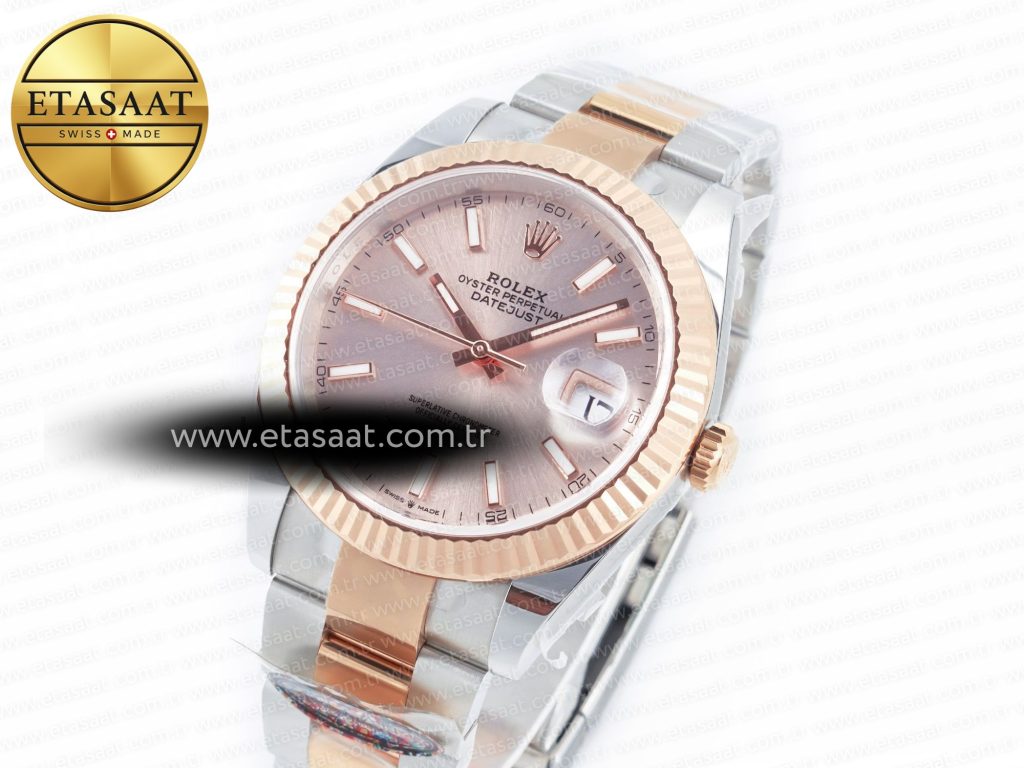 datejust 41 126331 clean best edition rg dial stick markers on oyster bracelet vr32351