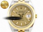 Rolex DateJust 41 126333 Clean 1:1 Best Edition 904L Steel YG Textured Dial on SS/YG Jubilee Bracelet VR3235 - Görsel 4