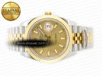 Rolex DateJust 41 126333 Clean 1:1 Best Edition 904L Steel YG Textured Dial on SS/YG Jubilee Bracelet VR3235 - Görsel 9