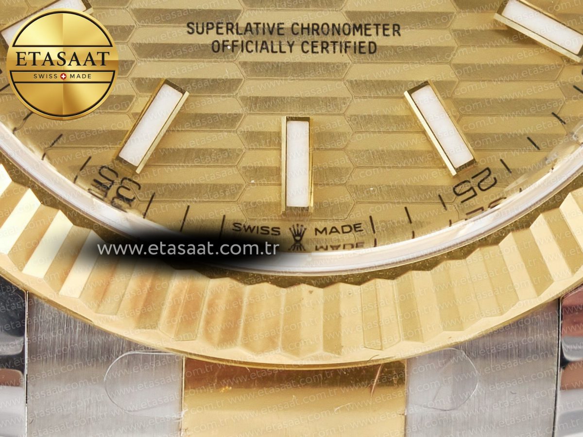 Rolex DateJust 41 126333 Clean 1:1 Best Edition 904L Steel YG Textured Dial on SS/YG Oyster Bracelet VR3235 - Görsel 12