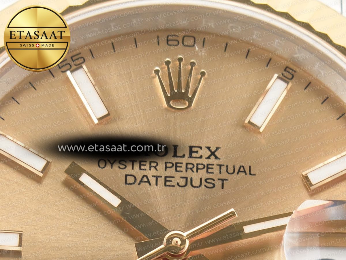 Rolex DateJust 41 126333 Clean Best Edition YG Dial Stick Markers on Oyster Bracelet VR3235 - Görsel 10