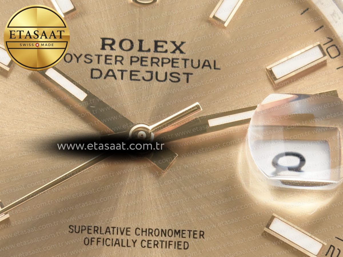 Rolex DateJust 41 126333 Clean Best Edition YG Dial Stick Markers on Oyster Bracelet VR3235 - Görsel 11