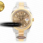 Rolex Datejust 41 126333 Clean Altın Kadran Çizgi VR3235 Eta Saat - Görsel 3 - 1:1 Süper Klon Saat