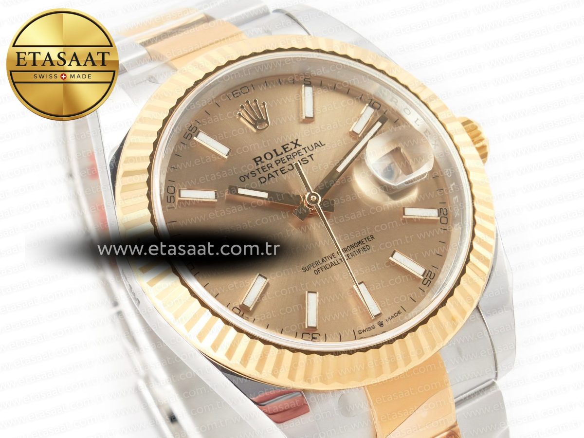 Rolex DateJust 41 126333 Clean Best Edition YG Dial Stick Markers on Oyster Bracelet VR3235 - Görsel 5