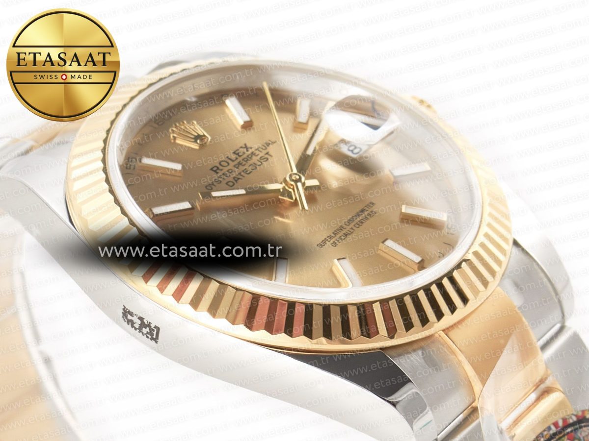 Rolex DateJust 41 126333 Clean Best Edition YG Dial Stick Markers on Oyster Bracelet VR3235 - Görsel 7
