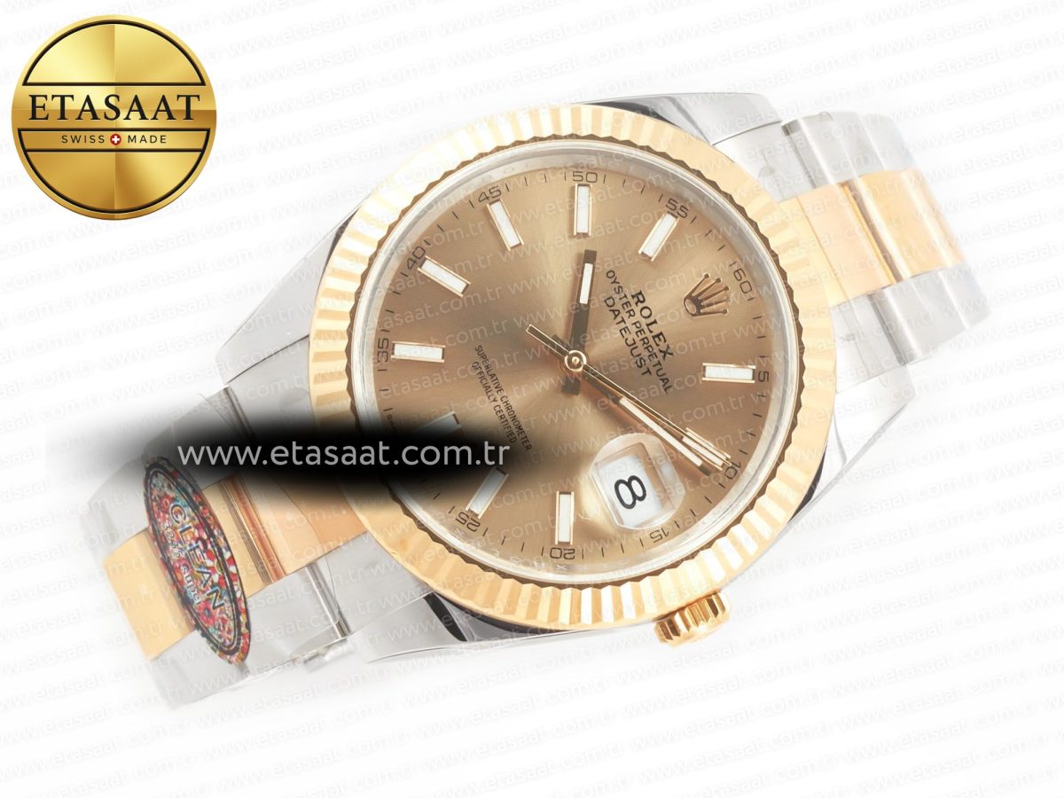 Rolex DateJust 41 126333 Clean Best Edition YG Dial Stick Markers on Oyster Bracelet VR3235 - Görsel 8