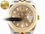 Rolex DateJust 41 126333 Clean Best Edition YG Gold Dial Stick Markers on Jubilee Bracelet VR3235 - Görsel 4