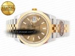 Rolex DateJust 41 126333 Clean Best Edition YG Gold Dial Stick Markers on Jubilee Bracelet VR3235 - Görsel 9