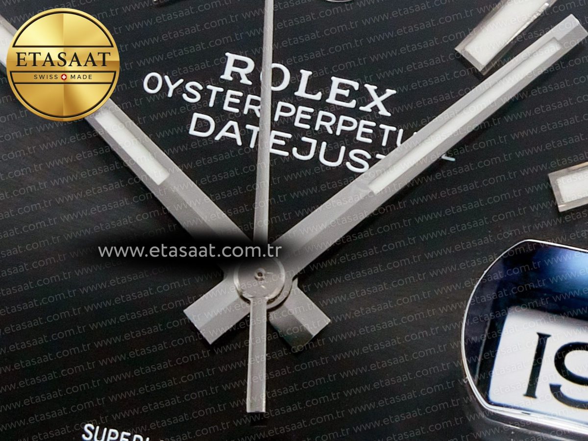 Rolex DateJust 41 126334 904L SS VSF 1:1 Best Edition Black Dial on Oyster Bracelet VS3235 - Görsel 11