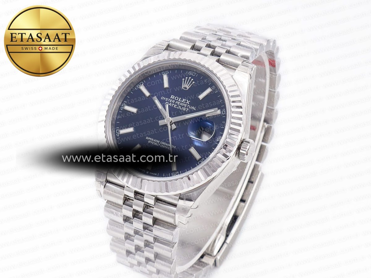 Rolex DateJust 41 126334 904L SS VSF 1:1 Best Edition Blue Dial on Jubilee Bracelet VS3235v - Görsel 2