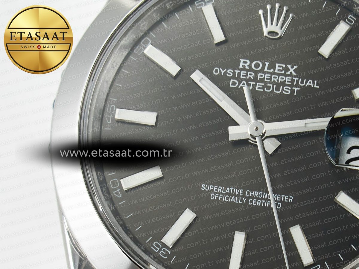 Rolex DateJust 41 126334 904L SS VSF 1:1 Best Edition Gray Dial on Oyster Bracelet VS3235 - Görsel 10