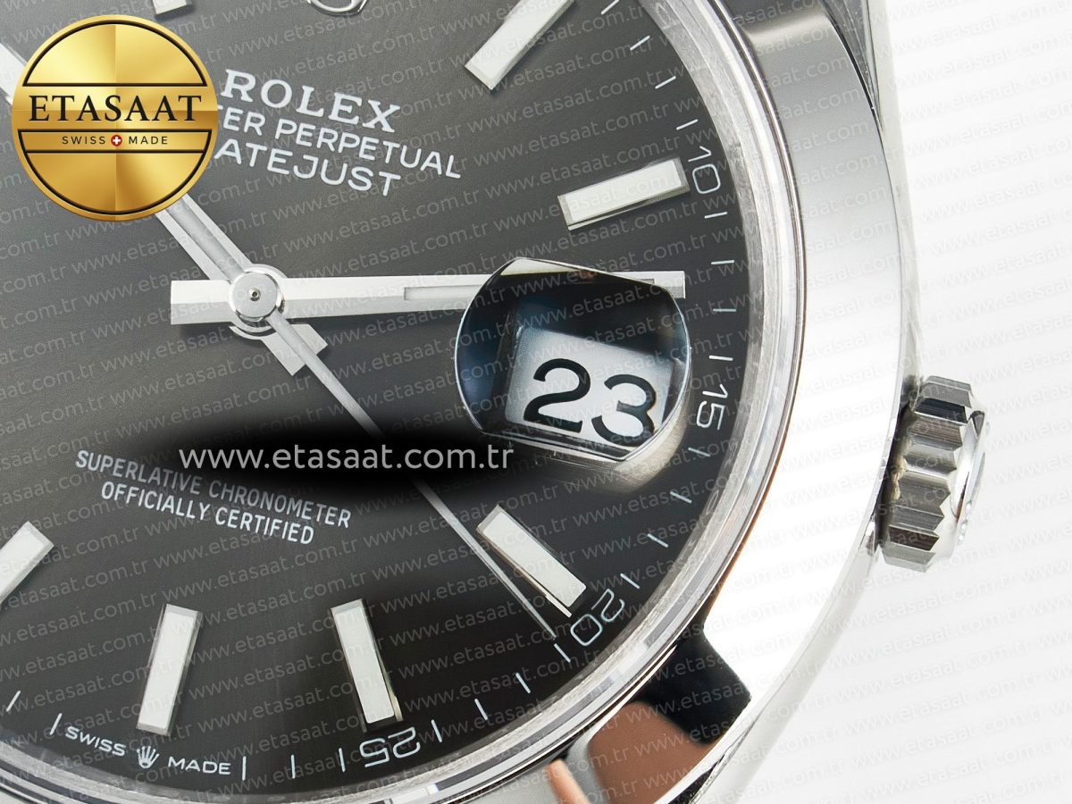 Rolex DateJust 41 126334 904L SS VSF 1:1 Best Edition Gray Dial on Oyster Bracelet VS3235 - Görsel 12