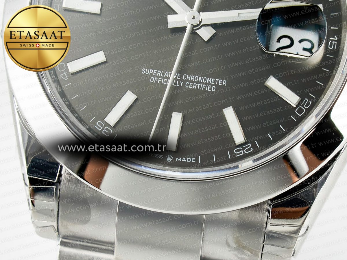 Rolex DateJust 41 126334 904L SS VSF 1:1 Best Edition Gray Dial on Oyster Bracelet VS3235 - Görsel 13