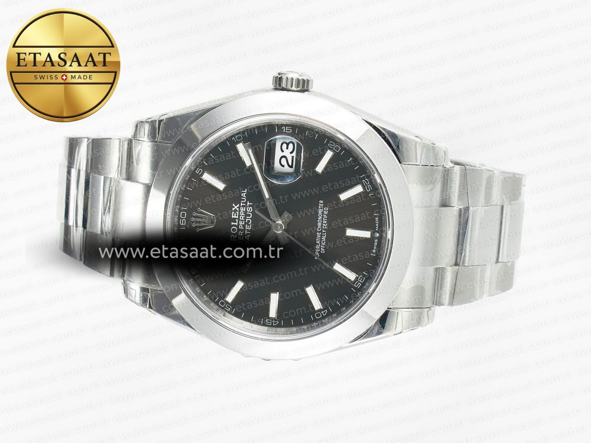 Rolex DateJust 41 126334 904L SS VSF 1:1 Best Edition Gray Dial on Oyster Bracelet VS3235 - Görsel 9
