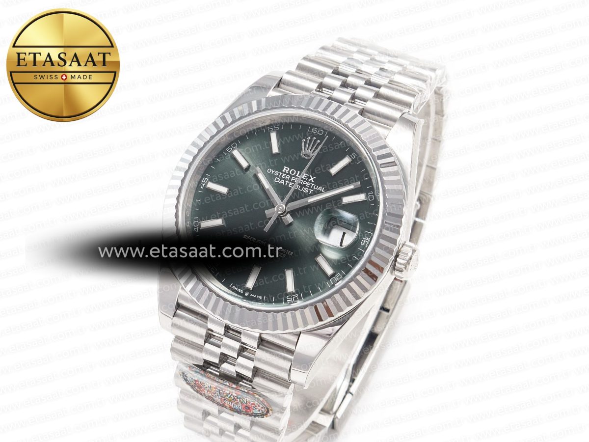 Rolex DateJust 41 126334 Clean 1:1 Best Edition 904 L Steel Mint Green Dial on Jubilee Bracelet VR 3235 - Görsel 1
