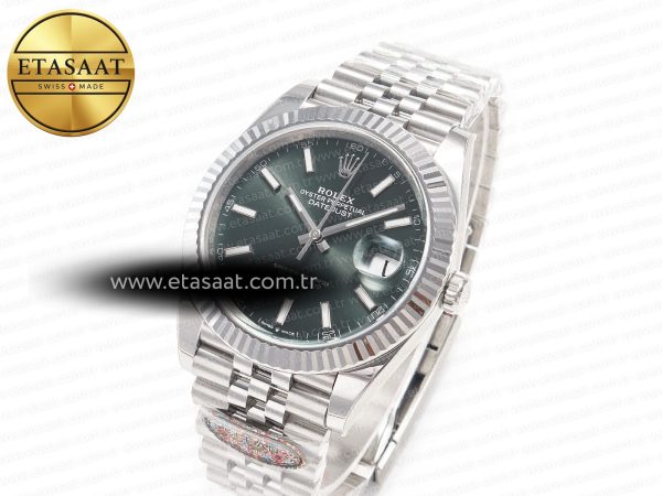 Rolex DateJust 41 126334 Clean 1:1 Best Edition 904 L Steel Mint Green Dial on Jubilee Bracelet VR 3235