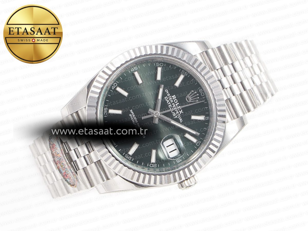 Rolex DateJust 41 126334 Clean 1:1 Best Edition 904 L Steel Mint Green Dial on Jubilee Bracelet VR 3235 - Görsel 8