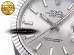 Rolex DateJust 41 126334 Fluted Bezel ARF 1:1 Best Edition 904L Steel Silver Stick Dial on Jubilee Bracelet VR3235 - Görsel 10