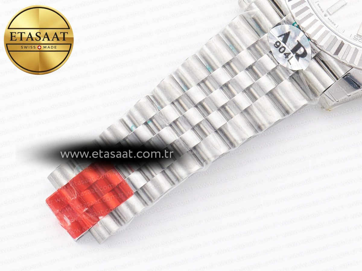 Rolex DateJust 41 126334 Fluted Bezel ARF 1:1 Best Edition 904L Steel Silver Stick Dial on Jubilee Bracelet VR3235 - Görsel 26